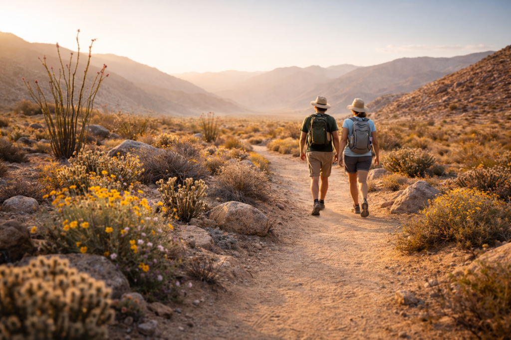 Morning hike in the desert