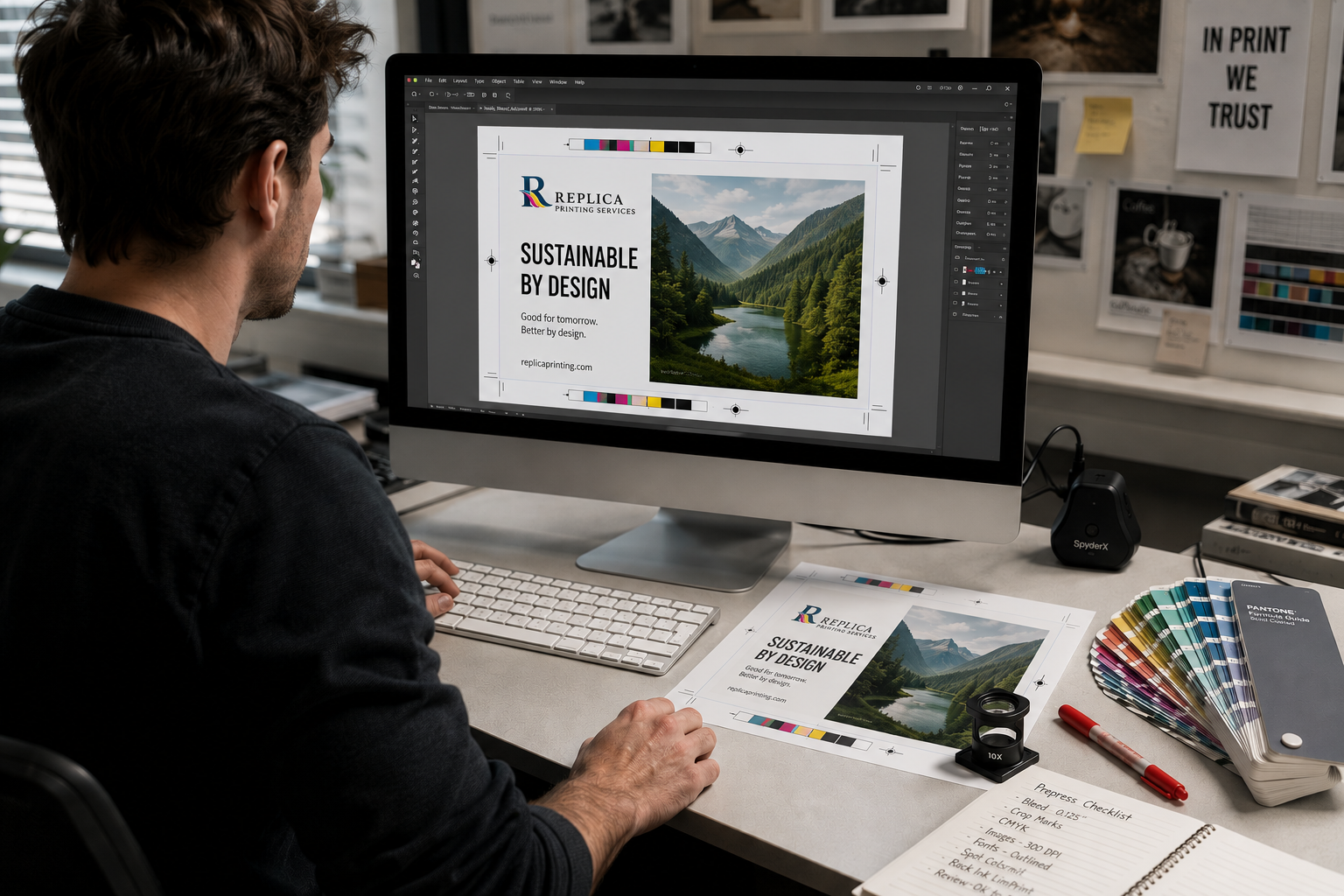 Creative designer at work in studio